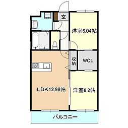 DOLCEVITA 2LDKの間取図画像