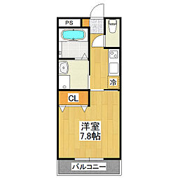 アルカディア 1Kの間取図画像