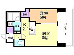 ＭＯＤＥＮＡ　Ｆｉｎｅｓｔ 8階1LDKの間取り