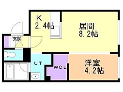 仮）菊水4−2ＭＳ 4階1LDKの間取り
