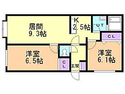 間取図画像 2LDK