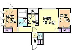 間取図画像 2LDK