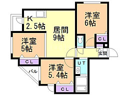 間取図画像 3LDK