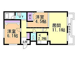 間取図画像 2LDK