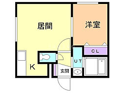 プレナス1 1LDKの間取図画像