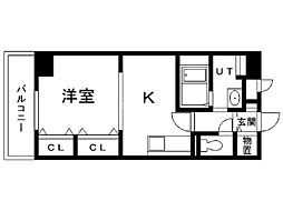 アルドール白石 1DKの間取図画像