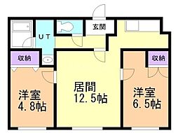 リージェント514 2LDKの間取図画像