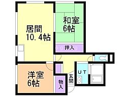 ルミエール96 2LDKの間取図画像