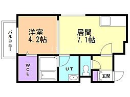 F-STAGEN13 1LDKの間取図画像