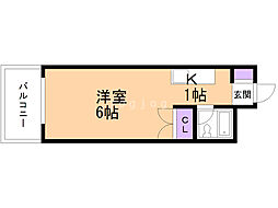 ラ・メール札幌 1Kの間取図画像