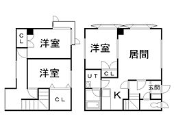 プチハウスモトマチA 3LDKの間取図画像
