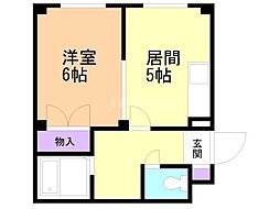 エステート田口 1DKの間取図画像
