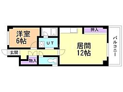 メゾン大地 1LDKの間取図画像