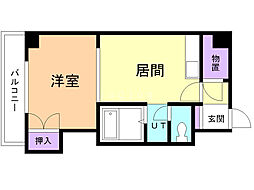 コート豊平 1DKの間取図画像