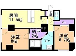 S-FORT南郷通 2SLDKの間取図画像
