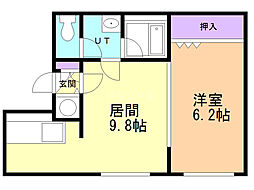 ブルーメ 1LDKの間取図画像