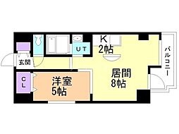 エ・アロール705 1LDKの間取図画像