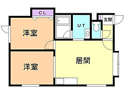 間取図画像 2LDK