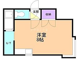本郷イレブンハイツ 2階ワンルームの間取り