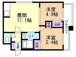 間取図画像 2LDK