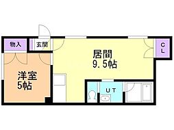 セラヴィ2 1LDKの間取図画像