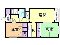メゾン光生 2LDKの間取図画像
