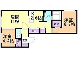 間取図画像 2LDK