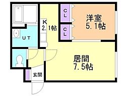間取図画像 1LDK