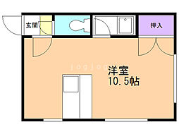 マクセル12/100 ワンルームの間取図画像