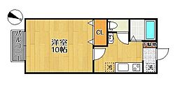 ＫＲクレスト苦竹 1階1Kの間取り