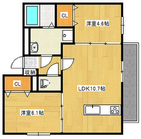 同じ建物の物件間取り写真 - ID:228046386247