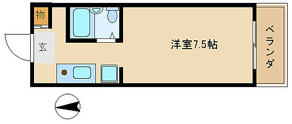 パルメゾン西脇 303｜兵庫県神戸市垂水区西脇2丁目(賃貸マンション1K・3階・18.90㎡)の写真 その2
