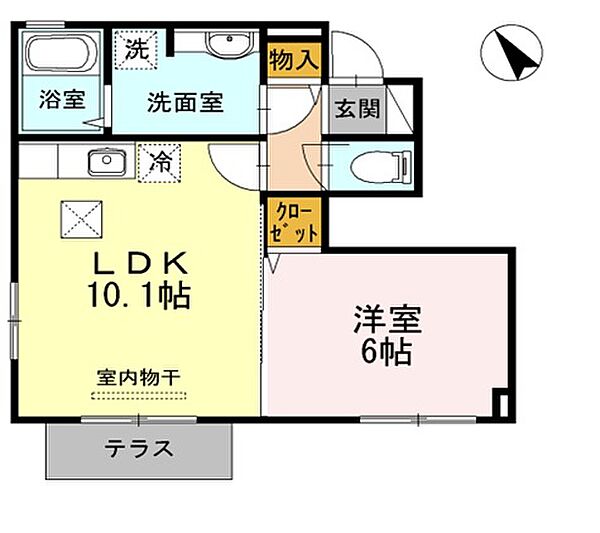 サニーヒル2 103｜兵庫県高砂市荒井町扇町(賃貸アパート1LDK・1階・39.53㎡)の写真 その2