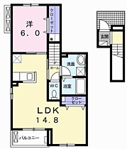 リーシェ 204 ｜ 兵庫県小野市王子町（賃貸アパート1LDK・2階・52.98㎡） その2