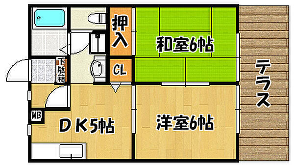 兵庫県神戸市西区水谷2丁目(賃貸アパート2DK・1階・45.00㎡)の写真 その2