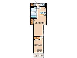 ASUKA5 1LDKの間取図画像