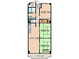 メゾン墨染 3LDKの間取図画像