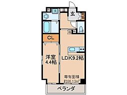 インサイトコート椥辻 1LDKの間取図画像