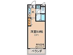 リジェール・柳田 1Kの間取図画像