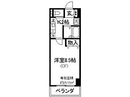 サンビスタ四条 1Kの間取図画像