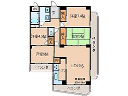 インペリアルパレスリバーサイド 4LDKの間取図画像