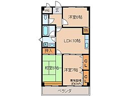 ラ・ポール 3LDKの間取図画像