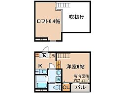 淀ヒルズ 1Kの間取図画像