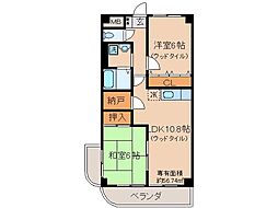 ビラ・クレール 2LDKの間取図画像