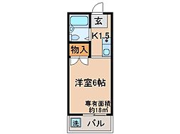 ラサンテ 1Kの間取図画像