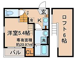 Maisondesereno 1Kの間取図画像