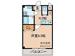 ルーチェソラーレ 1Kの間取図画像