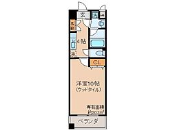 プラネシア星の子山科三条 1Kの間取図画像