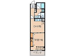 ばうはうす桃山 1DKの間取図画像