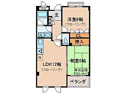 ローゼンガーデン 2LDKの間取図画像